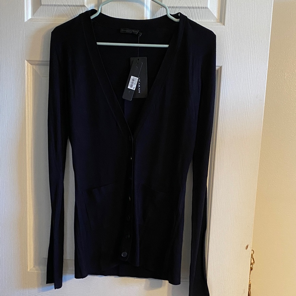 Donna Karan Elegant Black Women's Tunic Sweater